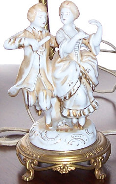 Antique Porcelain Figurine Lamps